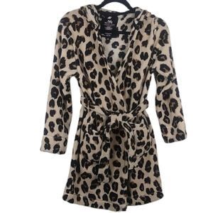 Justice Girl's Leopard Print Robe Sz 12/14